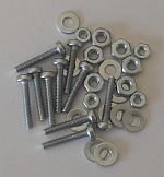 M2x12mm Domehead Screws with Washer and Nuts (10)