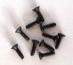 No2 x 7.6mm Black Self Tap Countersunk Screws