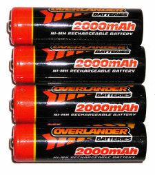 Overlander 2000mAh Single Cell Battery x 4