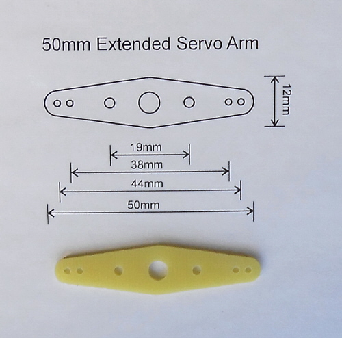 50mm Extended Tiller Servo Arm