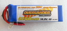Overlander Super Sport 4250mAh 14.8v 4S 35C 66.9W Li-Poly Battery