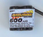 Overlander Premium Sport 600mAhr 2/3AA 4.8v Rx Battery Square