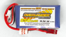 Overlander Sport Range 850mAh 3S 11.1v 35C  Li-Po Battery