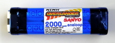 Sanyo Eneloop 2000mAhr AA 9v6 JR Tx Battery Push Fit 